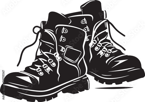TrekFoot Logo Design Icon SummitStriders Hiking Boots Emblem Symbol