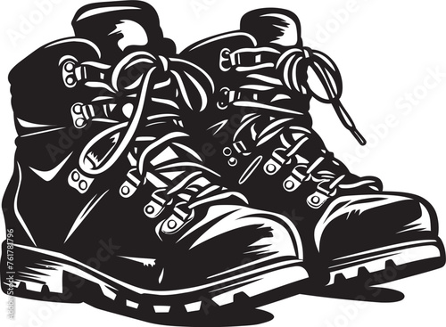 SummitStriders Black Logo Design TrailBlazers Boots Emblem Design