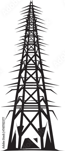ElectricGuardian Vector Black Logo Design for Electric Infrastructure Security VoltDefender Emblem for Electric Infrastructure Defense