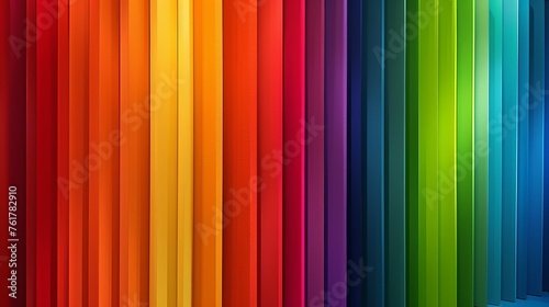 Vibrant Color Gradient Displayed on Vertical Panels Showcasing a Beautiful Spectrum
