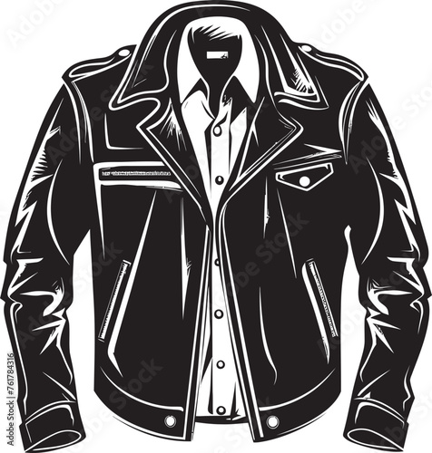 MetroMingle Hand Drawn Symbol for Trendsetting Jacket StreetSmart Vector Logo Design for Fashionable Coat photo
