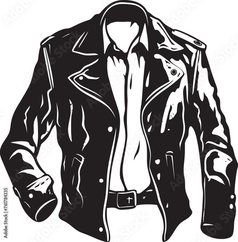 CityChic Iconic Emblem of Urban Style MetroMode Hand Drawn Symbol for Trendy Jacket photo