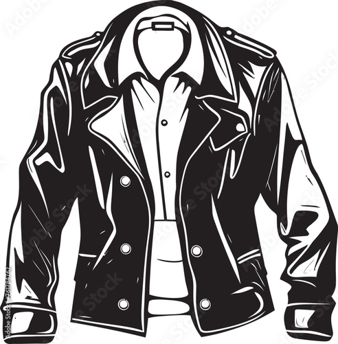 CityChic Iconic Emblem of Fashionable Jacket MetroMood Hand Drawn Symbol for Urban Cover photo