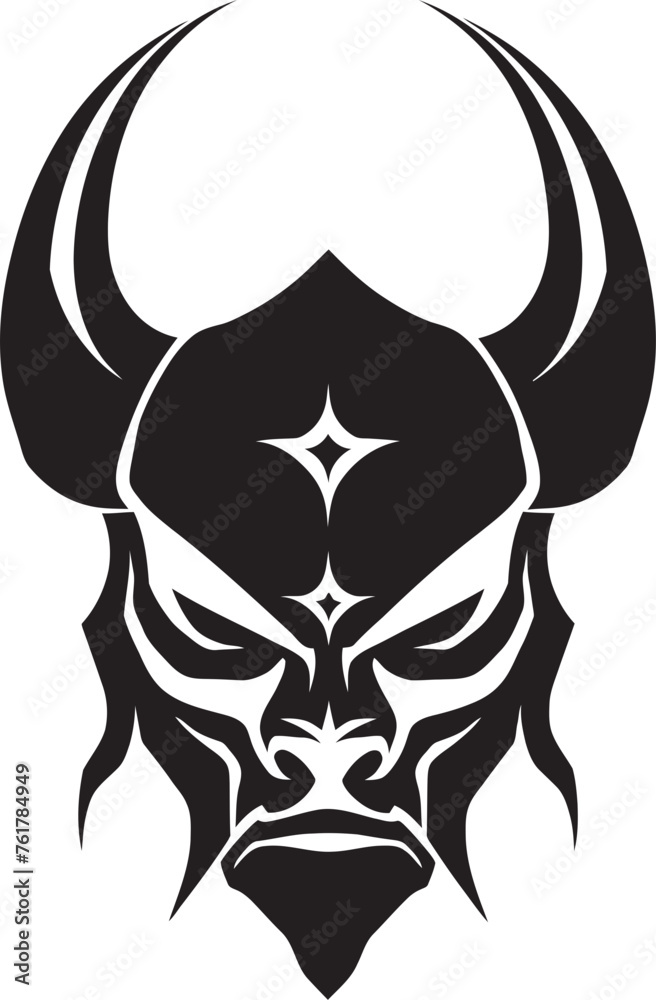 Demons Grin Hand Drawn Symbol for Terrifying Yokai Yokai Yami Vector Black Logo Design for Shadowy Mask Demons Grin Hand Drawn Symbol for Terrifying Yokai Yokai Yami Vector Black Logo Design for Shadowy Mask