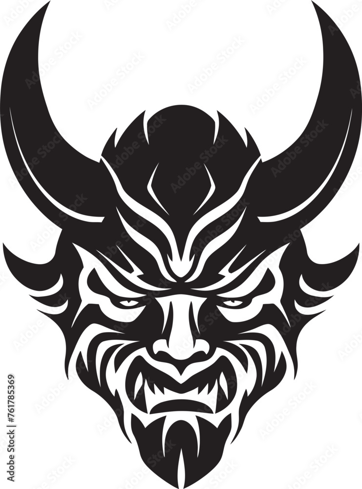 YokaiYore Iconic Emblem of Malevolent Oni SamuraiSinister Hand Drawn Symbol for Eerie Presence YokaiYore Iconic Emblem of Malevolent Oni SamuraiSinister Hand Drawn Symbol for Eerie Presence