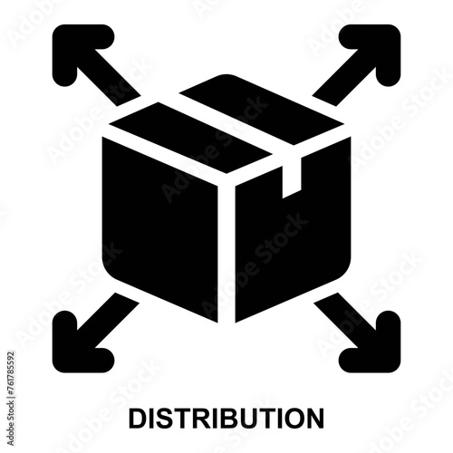 distribution, delivery, product, goods, deployment, supply expanded solid or glyph style icon for web mobile app presentation printing