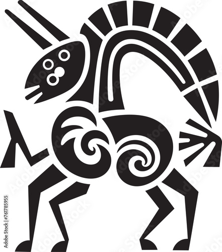 Desert Dreamer Black Kokopelli Emblem Design Mesa Minstrel Hand Drawn Kokopelli Symbol in Black Vector