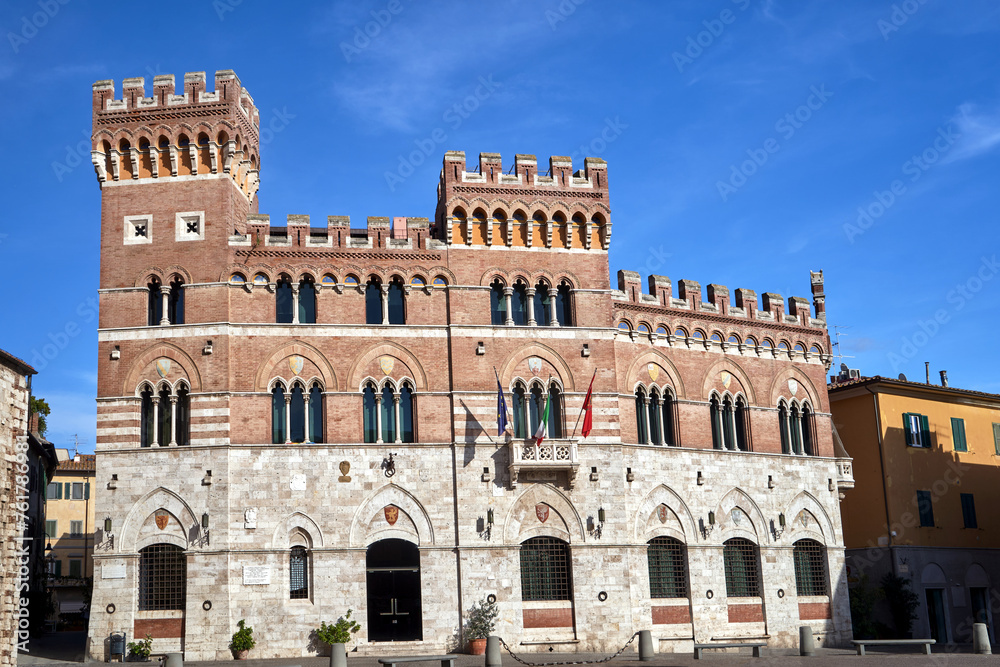 Towers of a renaissance castle in the city of Grosseto