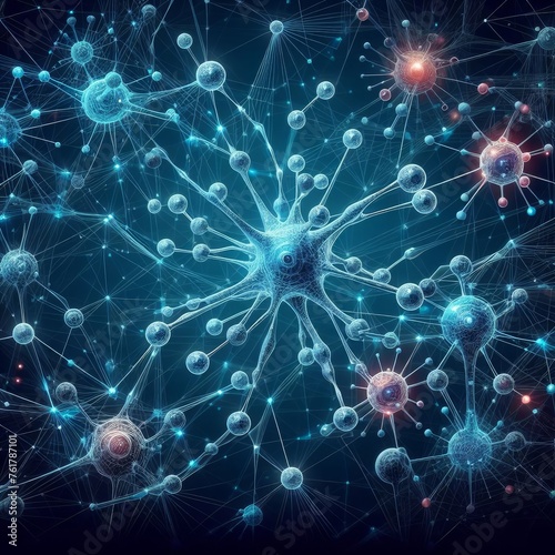 A conceptual illustration showcasing interconnected neurons and the intricate network of the nervous system, depicted in vector format to emphasize the complexity