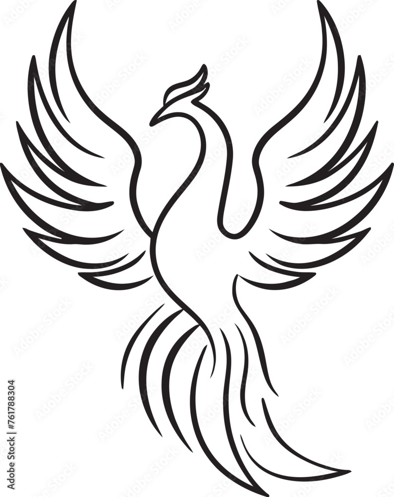 Phoenix Ignition Vector Icon of Mythical Bird in Black Cosmic Resurgence Hand Drawn Symbol of Legendary Phoenix in Black Vector Phoenix Ignition Vector Icon of Mythical Bird in Black Cosmic Resurgence Hand Drawn Symbol of Legendary Phoenix in Black Vector