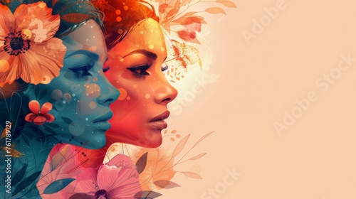 Two Women With Flowers in Their Hair