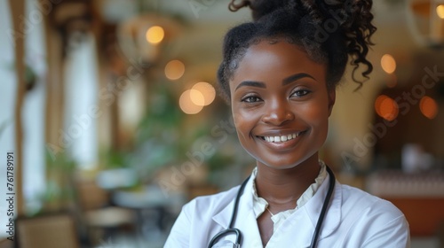 Smiling Woman With Stethoscope