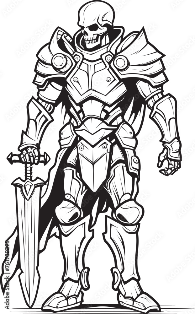 Haunted Warrior Skeleton Knight Icon in Black Vector Deaths Paladin Skeleton Knight Symbol in Black Vector Haunted Warrior Skeleton Knight Icon in Black Vector Deaths Paladin Skeleton Knight Symbol in Black Vector