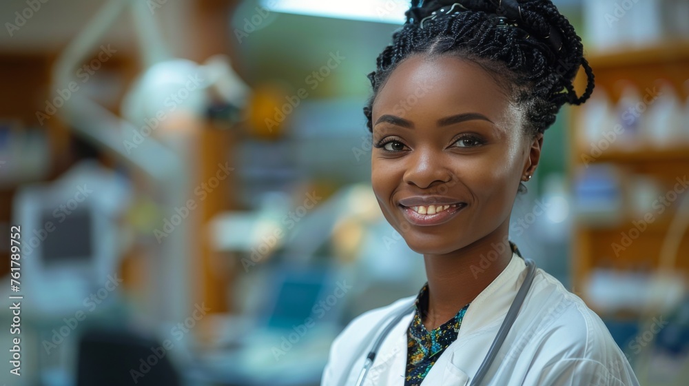 Smiling Woman With Stethoscope Smiling Woman With Stethoscope