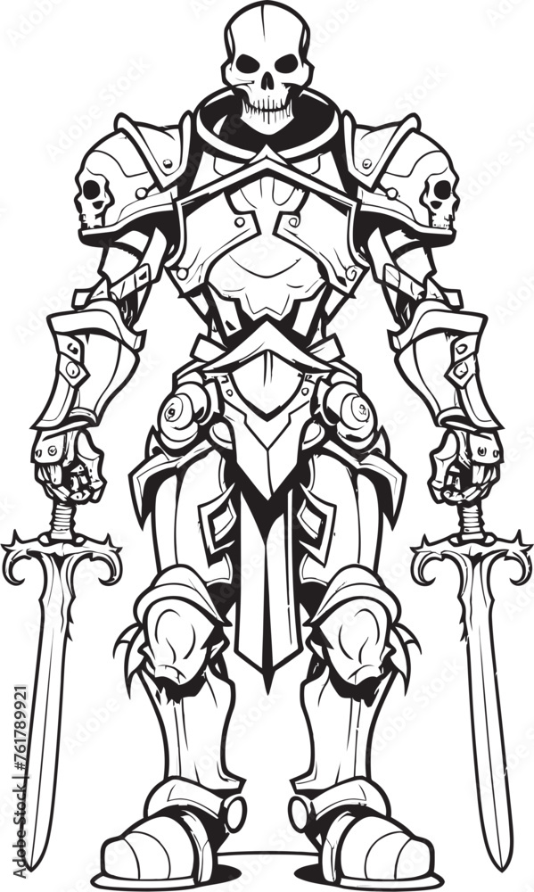 Dark Guardian Skeleton Knight Symbol in Black Vector Phantom Paladin Skeleton Knight Logo Design in Black Vector Dark Guardian Skeleton Knight Symbol in Black Vector Phantom Paladin Skeleton Knight Logo Design in Black Vector