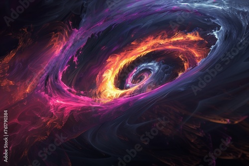 Supermassive Black Hole Art Imitation, Generative AI Illustration, Mysterious Universe