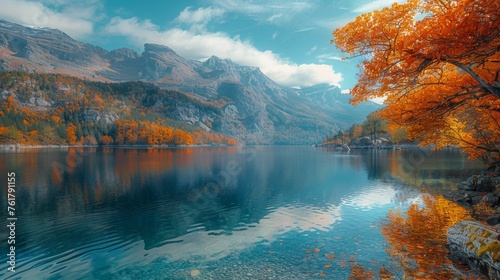 Mountain Lake Painting