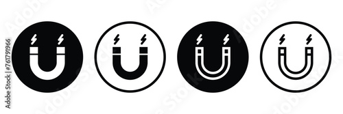 Set of magnet icon symbol collection. Vector Illustration.