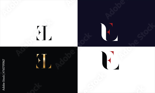 EL, LE,E , L, Abstract Letters Logo Monogram