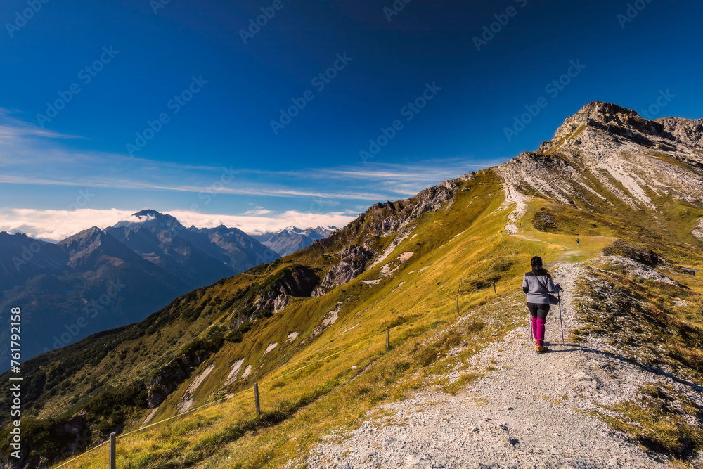 Mountain landscape of the Stubai Alps