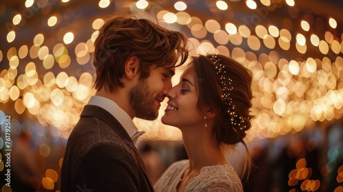 Man and Woman Standing Side by Side