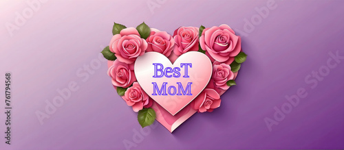 card with pink flowers mother's day
