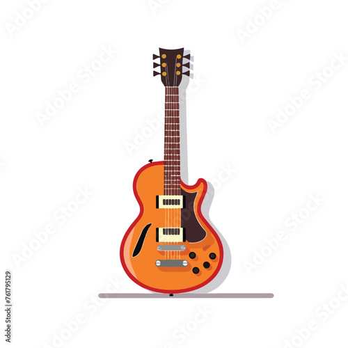 Flat style guitar icon flat vector illustration 