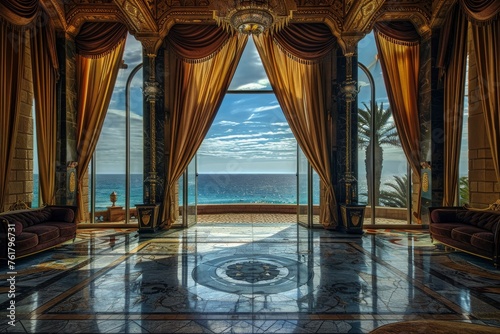 Arabian Palace Sea View  Grand Hamam  Hotel  Luxurious Oriental Interiors Arab Palace  Copy Space