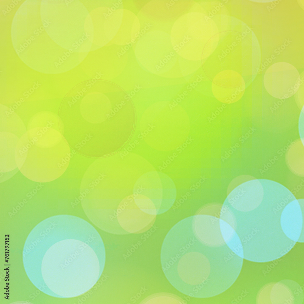 Green bokeh square background for banner, poster, ad, celebrations, and various design works