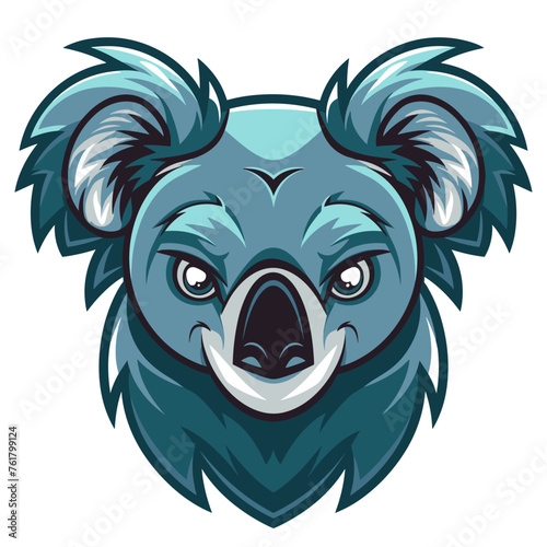 Vector esports logotype koala on white background, logo koala, icon koala, sticker koala, symbol koala, emblem koala