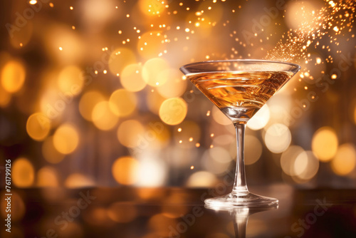Wallpaper Mural a cocktail, at the blurred background of bokeh Torontodigital.ca