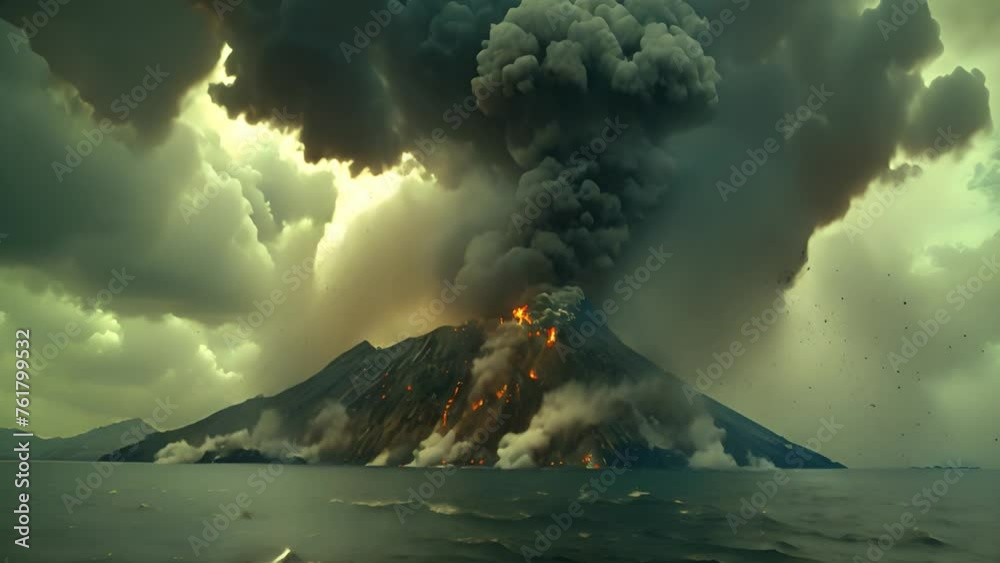 Volcanic Head Exploding Catastrophic eruption: video footage captures the raw power and ...