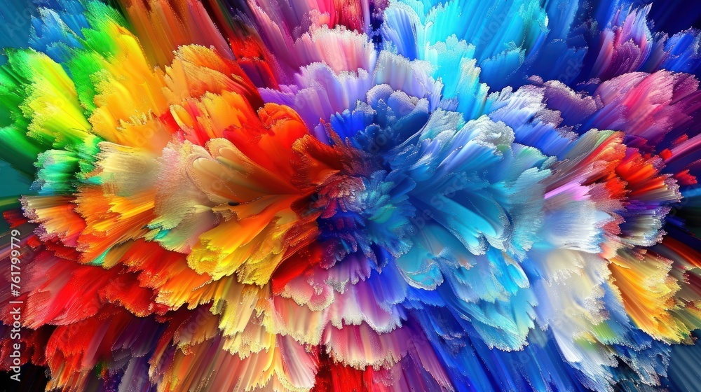 a close up of a multicolored flower on a black background with the colors of the rainbow in the center. a close up of a multicolored flower on a black background with the colors of the rainbow in the center.