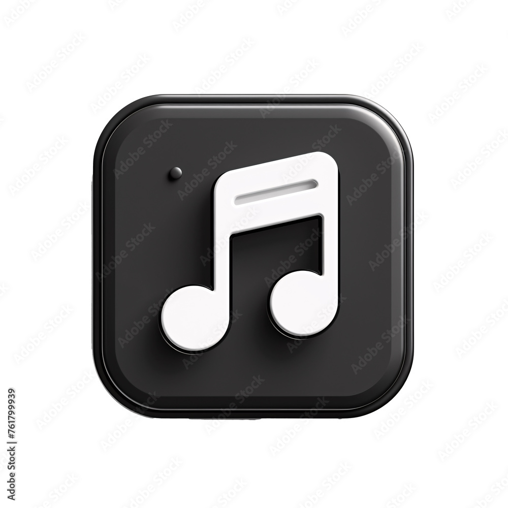 a black square with a white musical note a black square with a white musical note