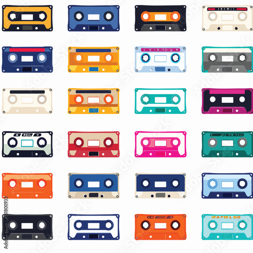 Funky cassette tape pattern illustration perfect 
