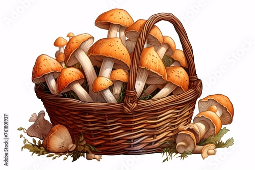a basket full of mushrooms