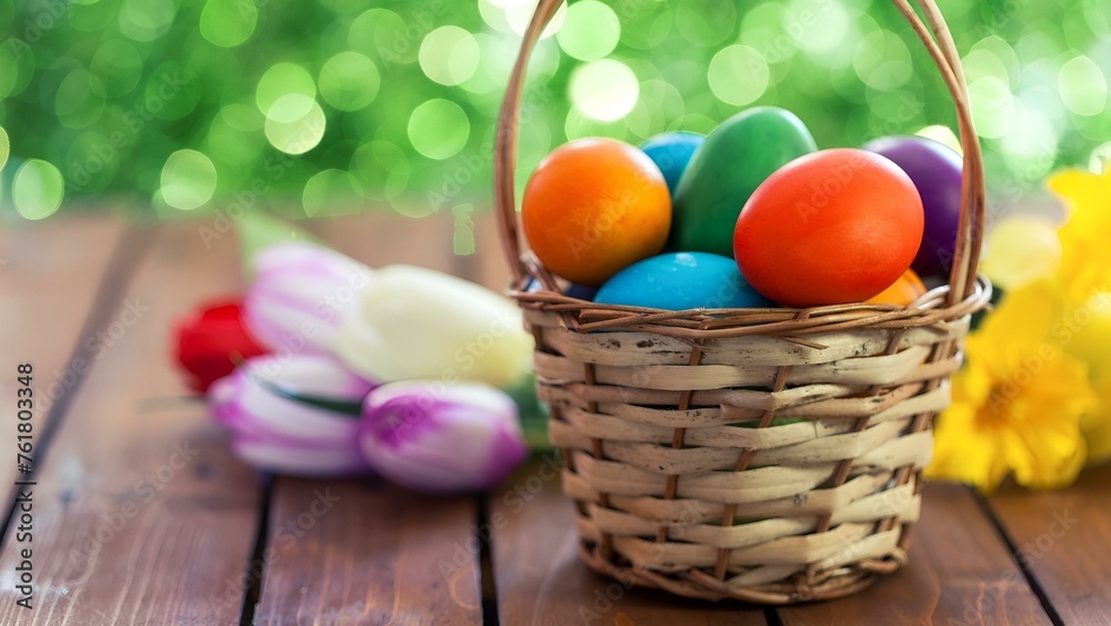 easter basket with eggs easter basket with eggs