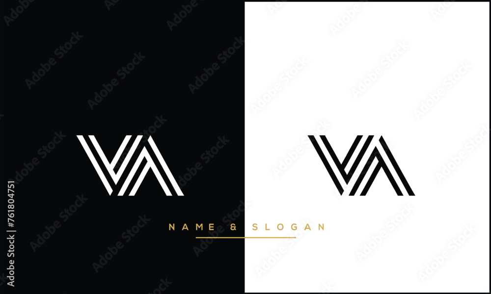 VA, AV, V, A, Abstract Letters Logo monogram VA, AV, V, A, Abstract Letters Logo monogram