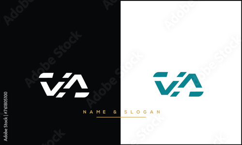 VA, AV, V, A, Abstract Letters Logo monogram © art.creater786