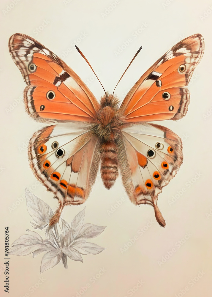 Arctic Skipper Butterfly Artistic Art Drawing Arctic Skipper Butterfly Artistic Art Drawing