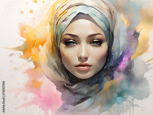 portrait of a woman with hijab © Jam.ilia