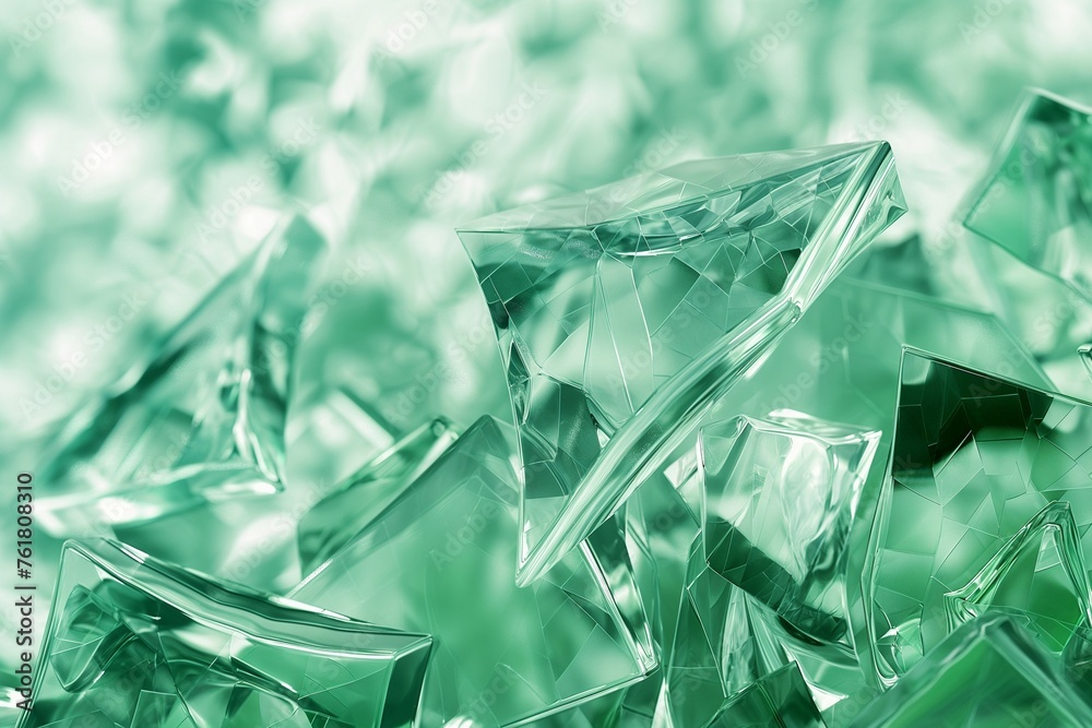 Obraz premium Chaotic Glass Shapes illustration background, chaotic glass shape background, glass background, banner background, glass chaotic background