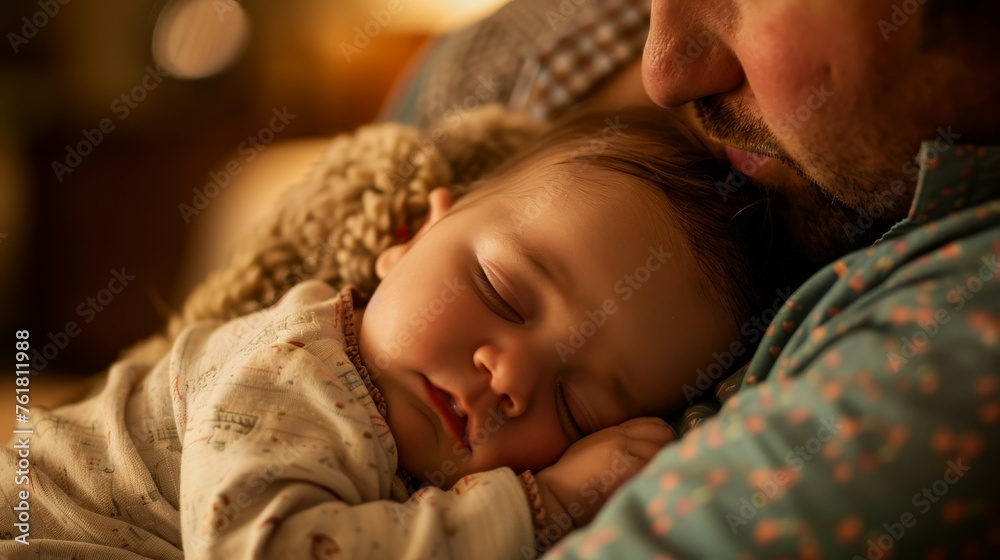 A heartfelt moment captured as a father gently embraces his child, reflecting deep affection A heartfelt moment captured as a father gently embraces his child, reflecting deep affection