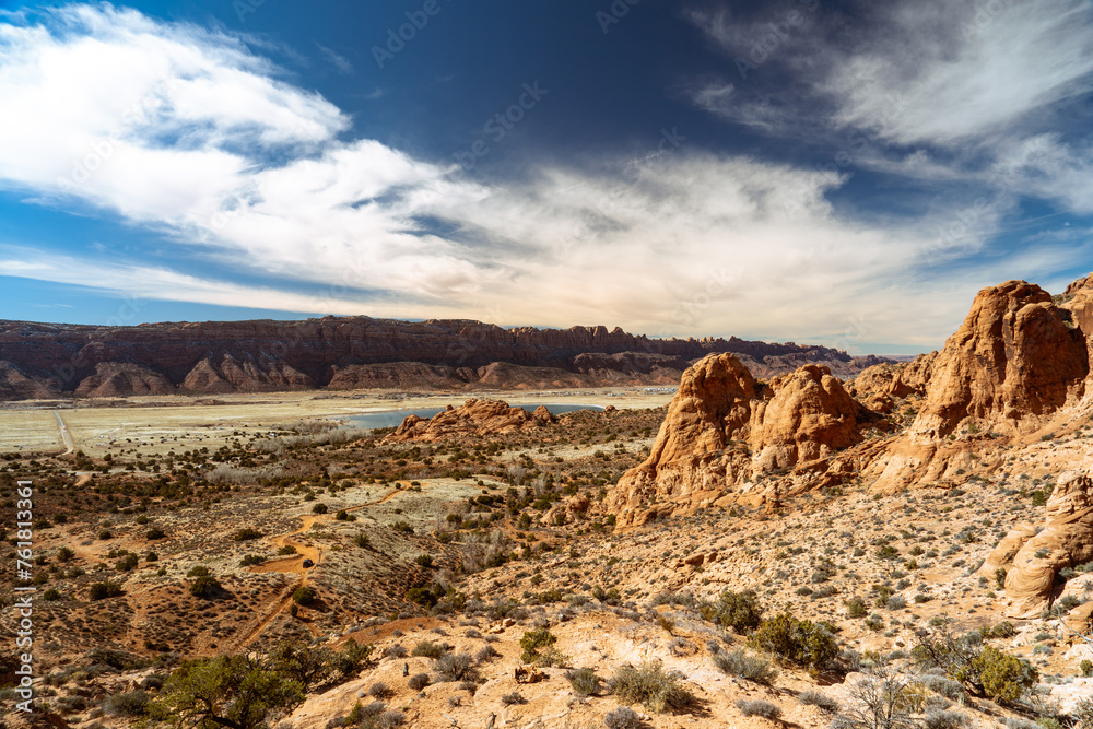 Panoramic view of Lake Ken in Moab