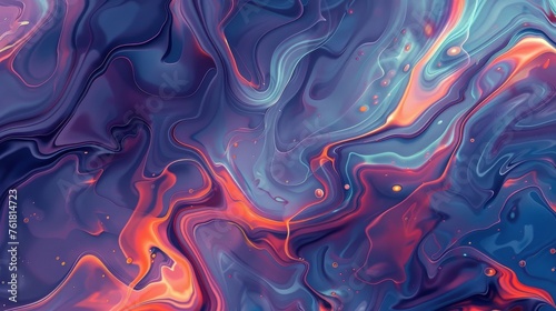 Abstract digital art featuring fluid marble textures and colorful swirls.