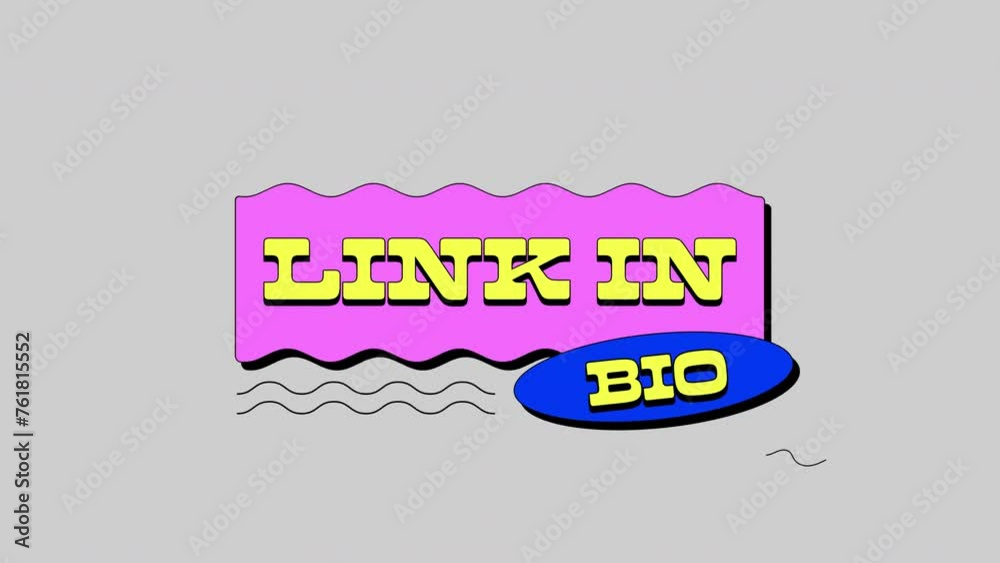 Animated Link in Bio Text. Suitable for Dynamic Calls to Action, ProRes 4444 with Alpha Channel in 4K