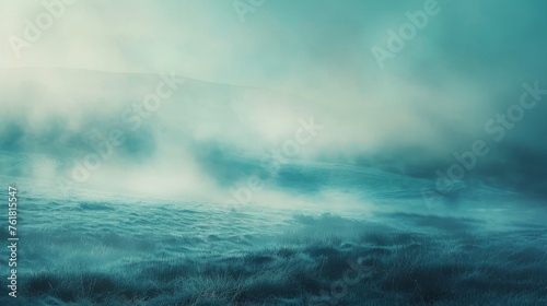 Atmospheric abstract landscape with misty effects and ethereal qualities. © furyon