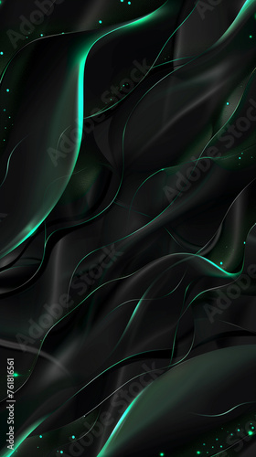 Black emerald background. vertical photo of emerald background with smooth lines
