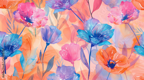 watercolor flowers. print flowers