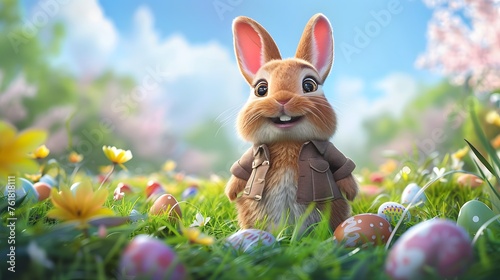 Cute cartoon Easter rabbit © Vlad Kapusta